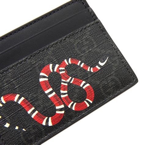 black gucci snake cardholder